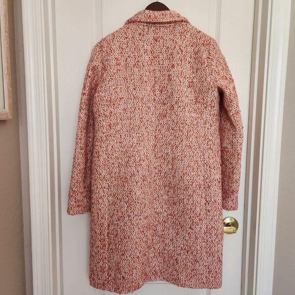 J. Crew Daphne Topcoat in Italian Tweed Faded Guava Size 0 pink barbie - Picture 6 of 15